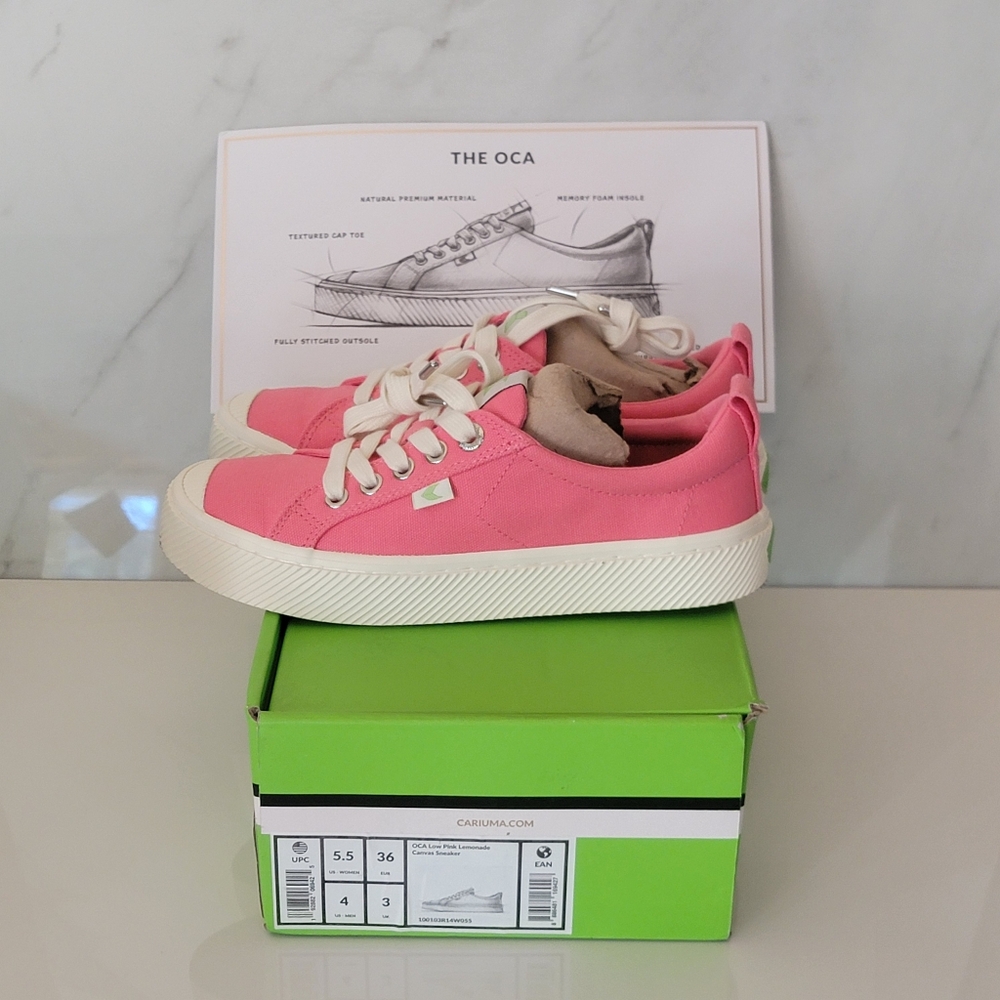 Cariuma | OCA Low Pink Lemonade Canvas Sneaker UNISEX